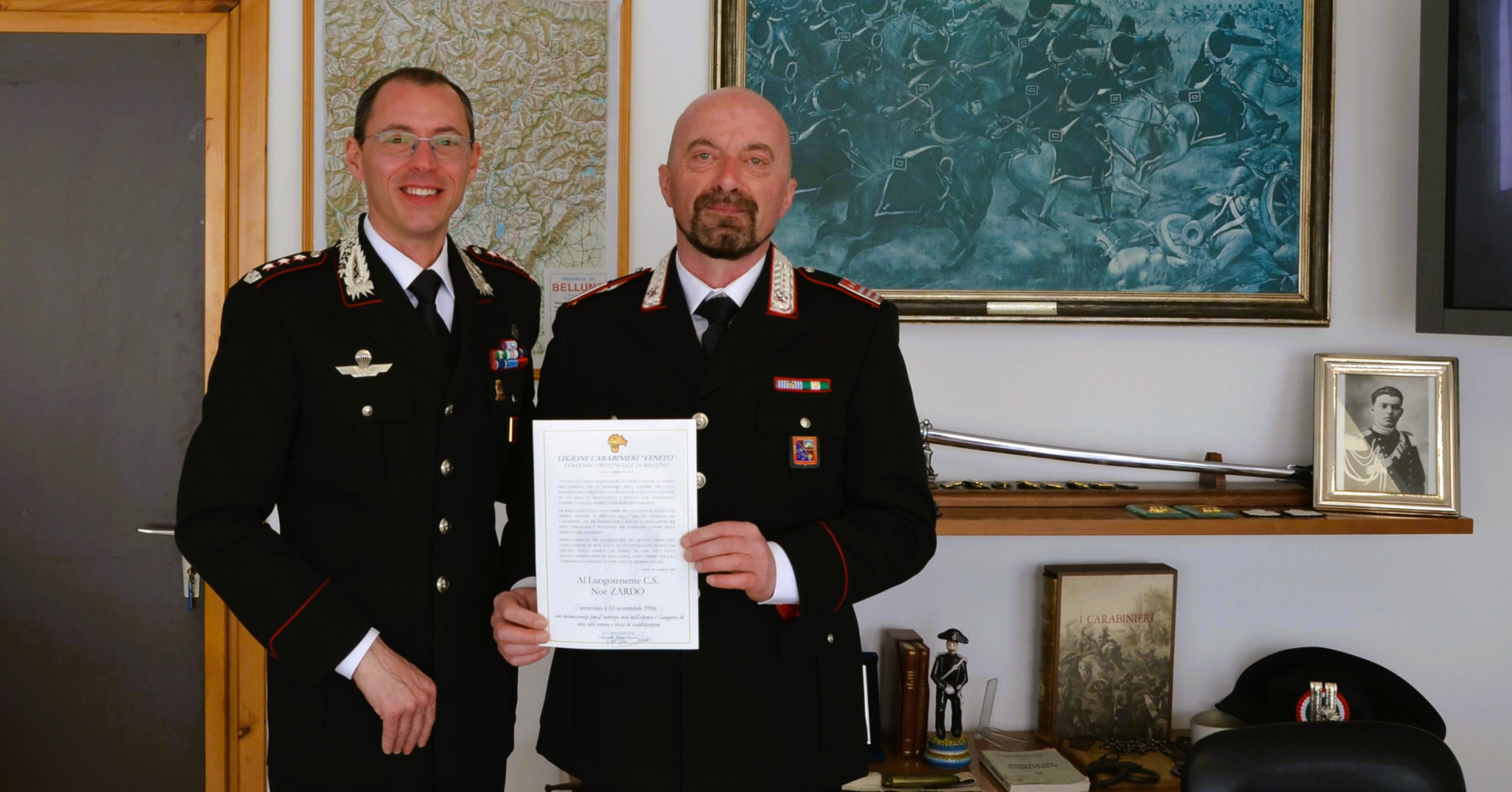 I Carabinieri salutano il comandante Zardo buona pensione!