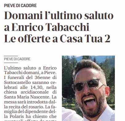 Domani L Ultimo Saluto Al Enne Enrico Tabacchi Le Offerte A Casa Tua La Rassegna Del