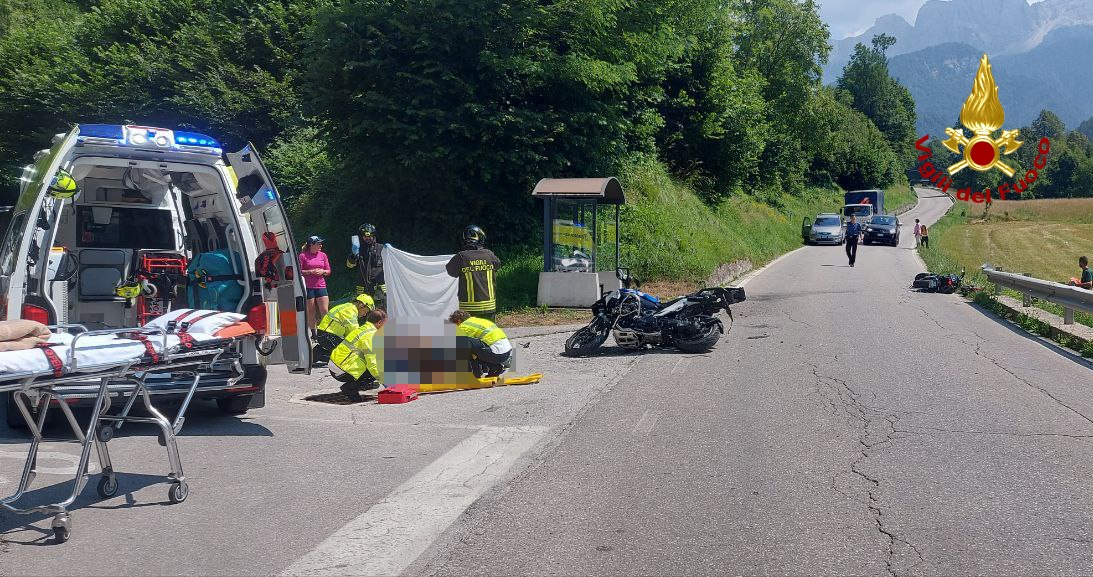 La Valle Agordina, Incidente Tra Moto A Lantrago: Feriti I Due Centauri